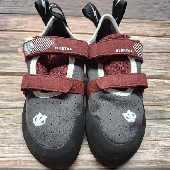 Evolv Elektra Climbing Shoes Maroon Womens Size 7 - Picture 1 of 6